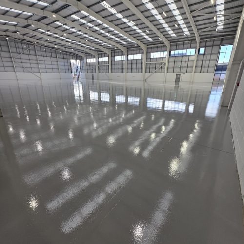 Commercial resin flooring in warehouse and industrial environments