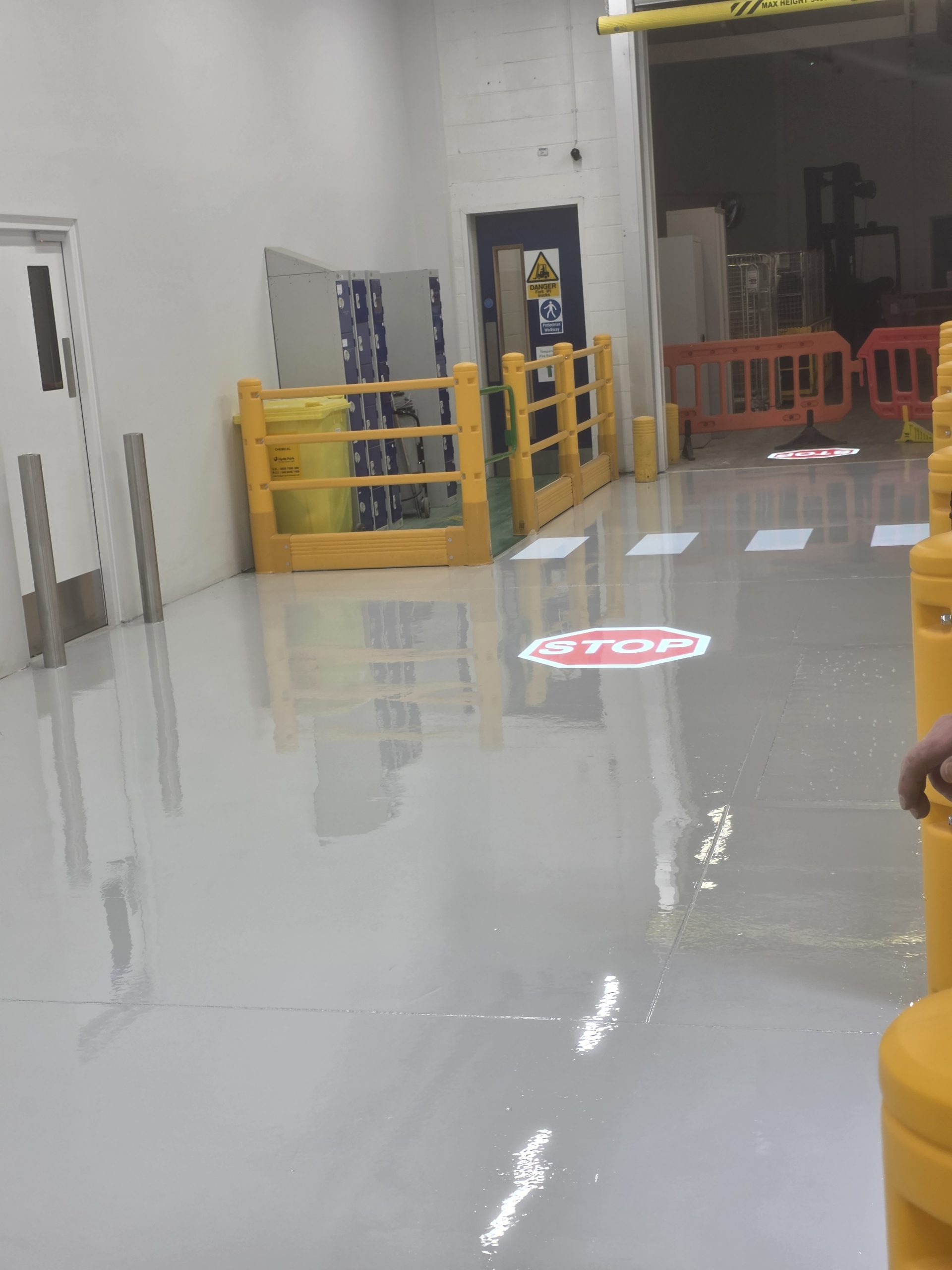 Commercial resin floor coating installed with a clean durable finish