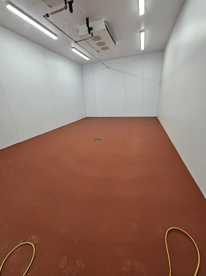 Food-safe polyurethane flooring installed in a hygienic commercial environment