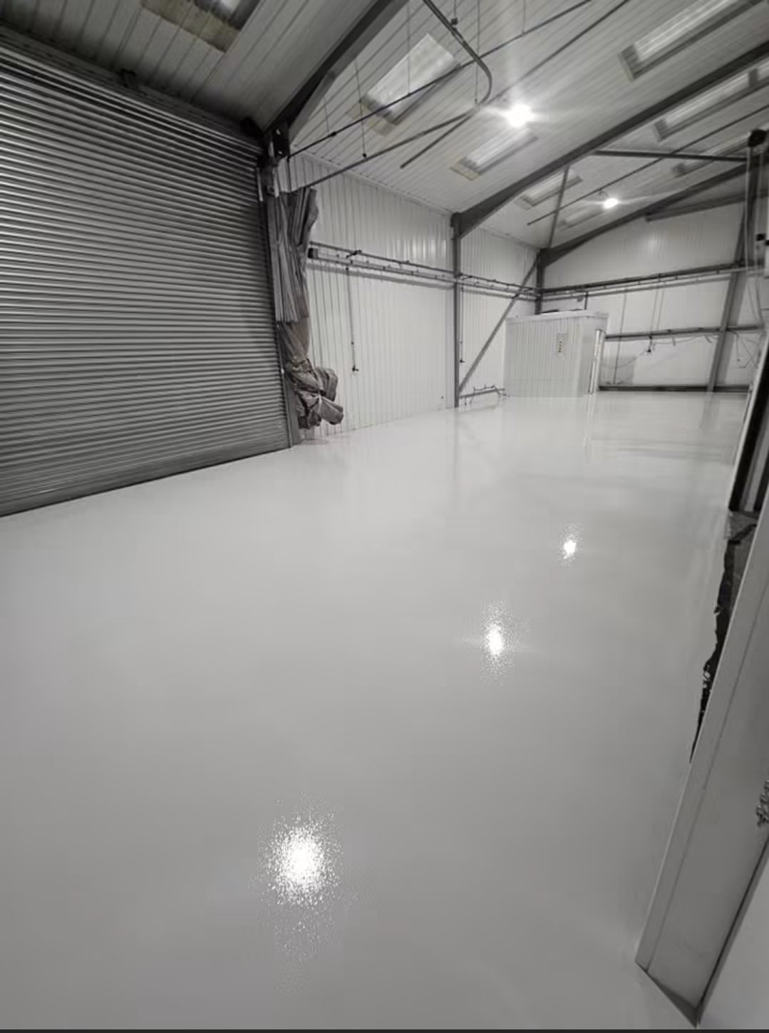 Completed self levelling epoxy manufacturing floor at Eriez Magnetics Europe